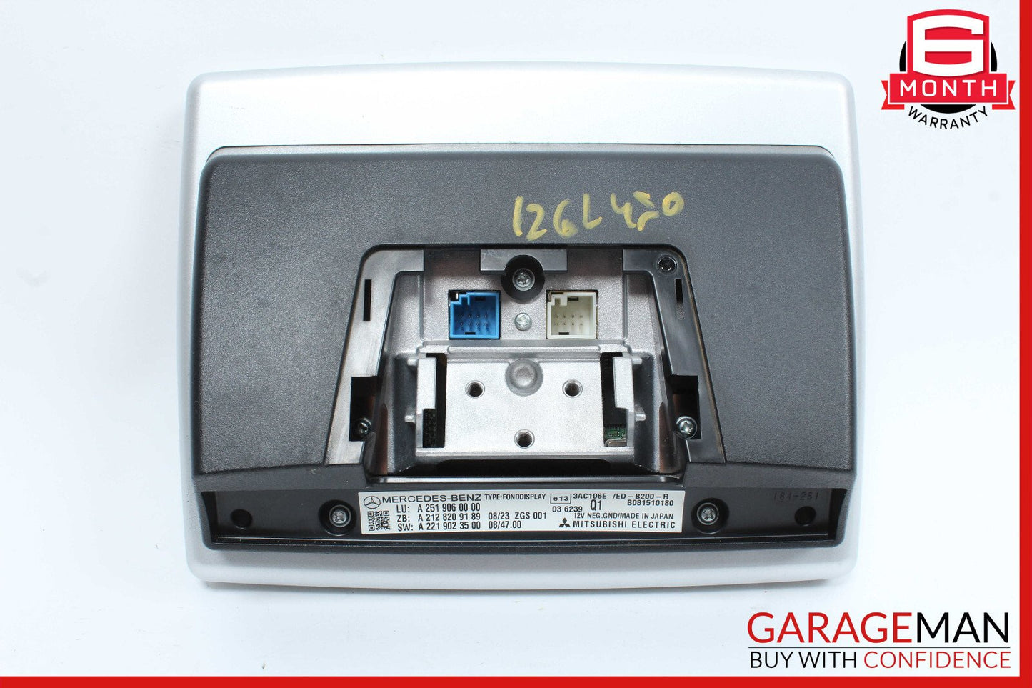 09-13 Mercedes GL450 ML550 GLK350 Left / Right Headrest Screen Monitor Display