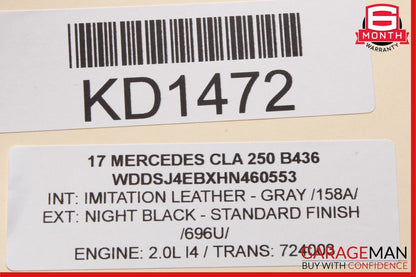 14-18 Mercedes W117 CLA250 C300 Rear Trunk Lid Lock Latch Actuator Mechanism OEM