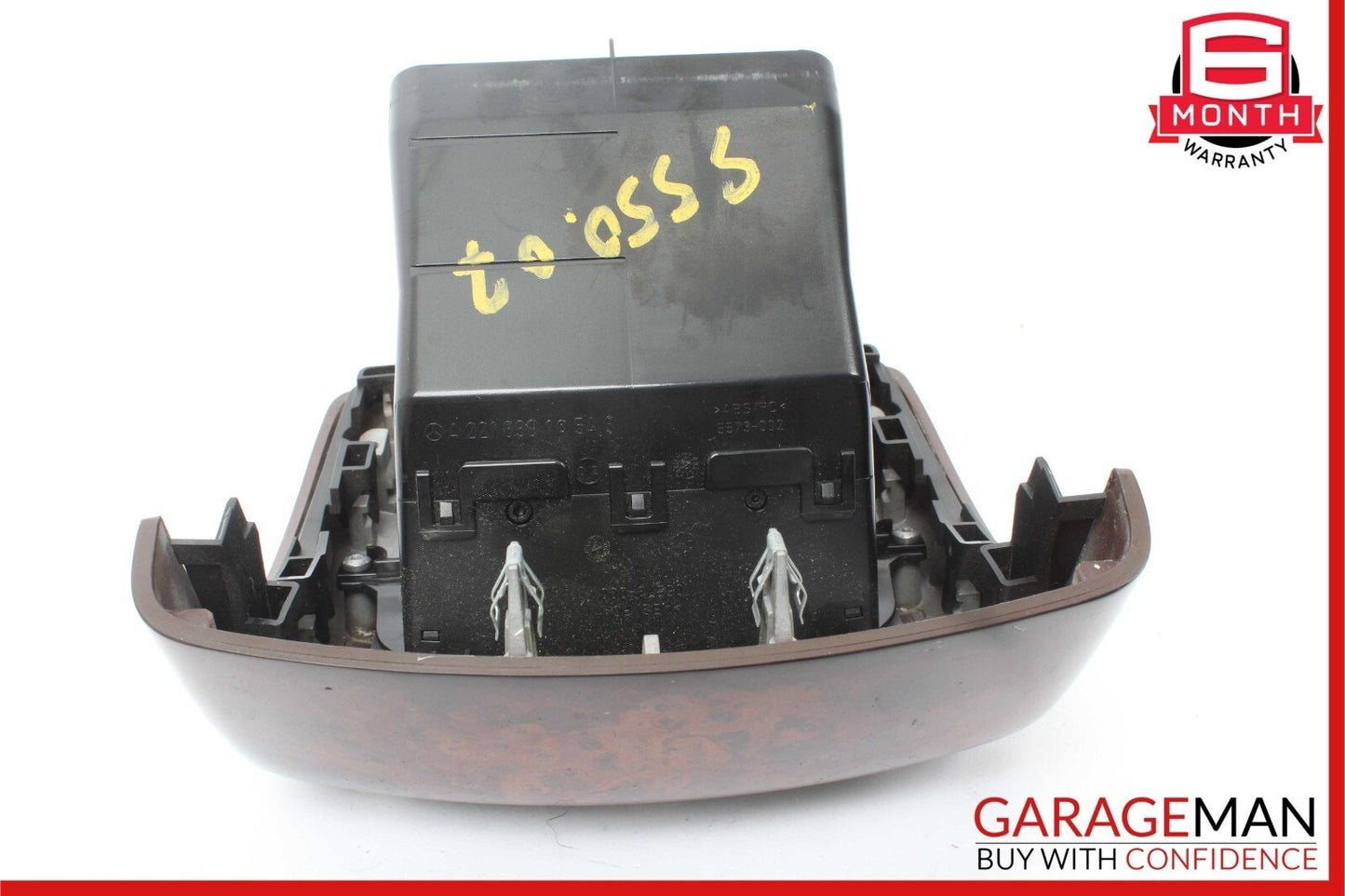 07-13 Mercedes W221 S550 Rear Center Console A/C AC Air Vent Trim Assembly Wood