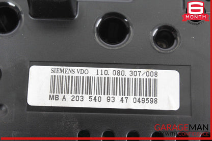 05-07 Mercedes W203 C350 Sport C320 Instrument Speedometer Cluster OEM