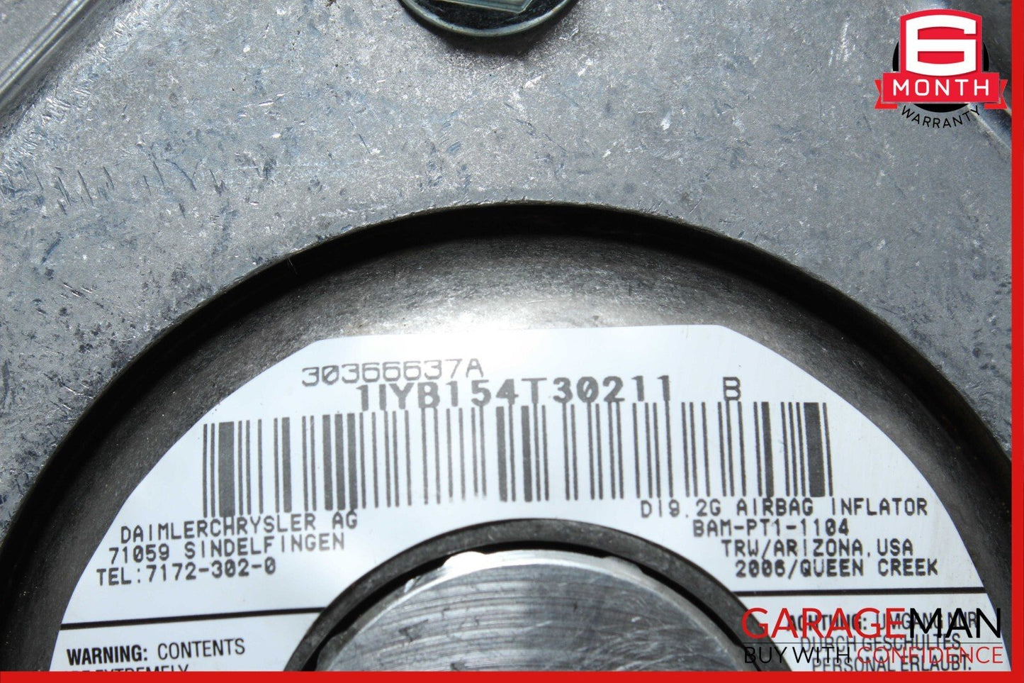 06-08 Mercedes GL450 GL320 ML500 ML63 AMG Steering Wheel Airbag Air Bag Grey