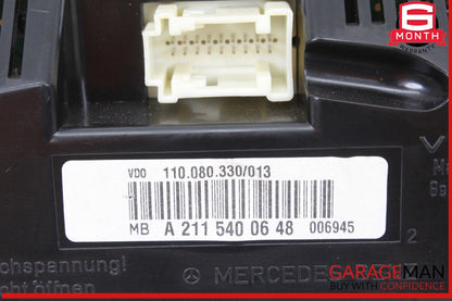 07-09 Mercedes W211 E550 E350 Speedometer Instrument Cluster 2115400648 OEM