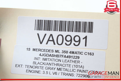 12-16 Mercedes W166 ML350 4MATIC GLK350 ECU Engine Control Module Unit OEM