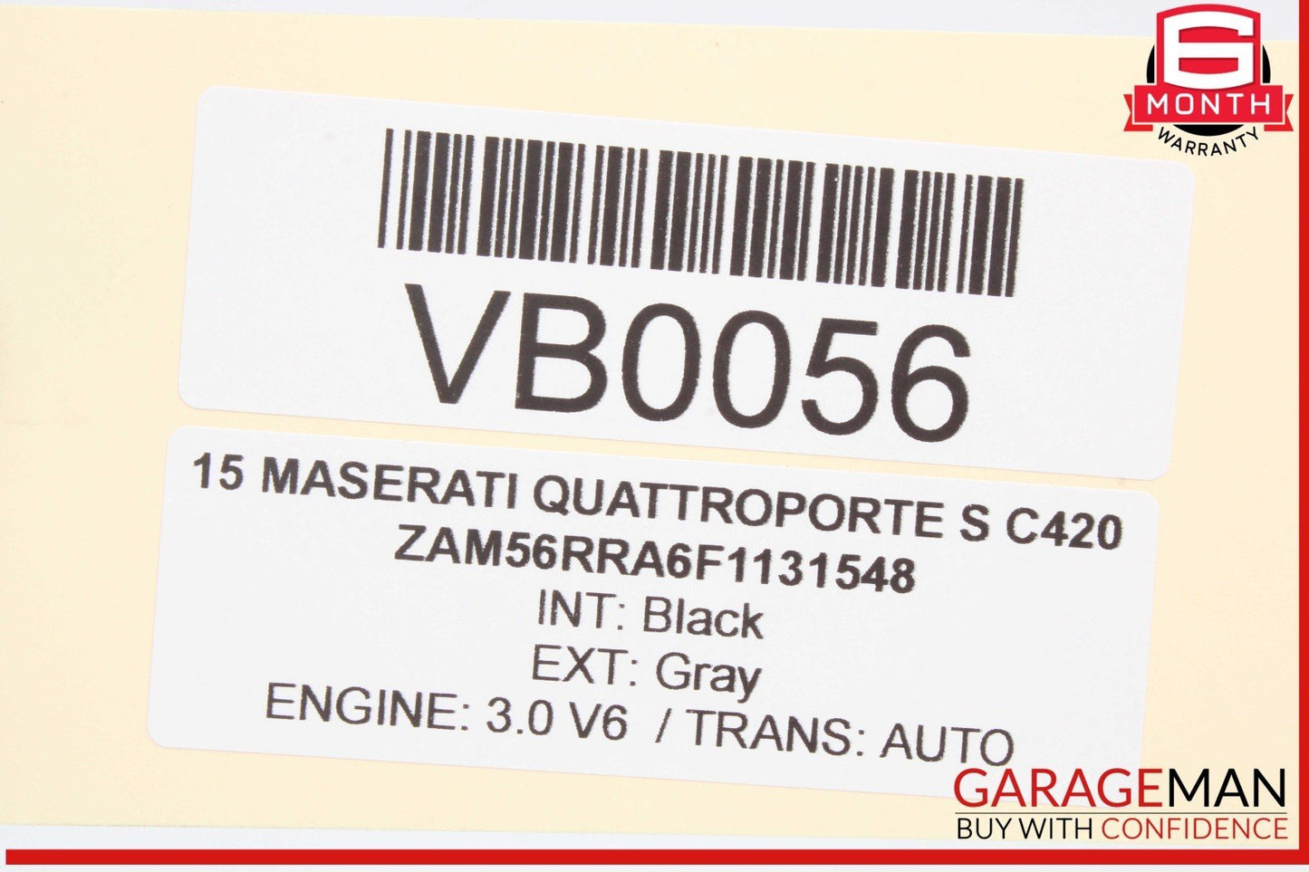 14-17 Maserati Quattroporte S Rear Center Seat Belt Seatbelt Beige OEM