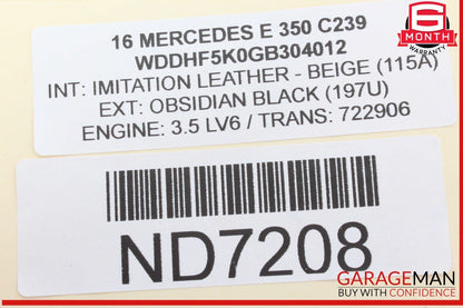 14-20 Mercedes W212 E350 CLS550 E550 Front Active Lane Assist Camera OEM