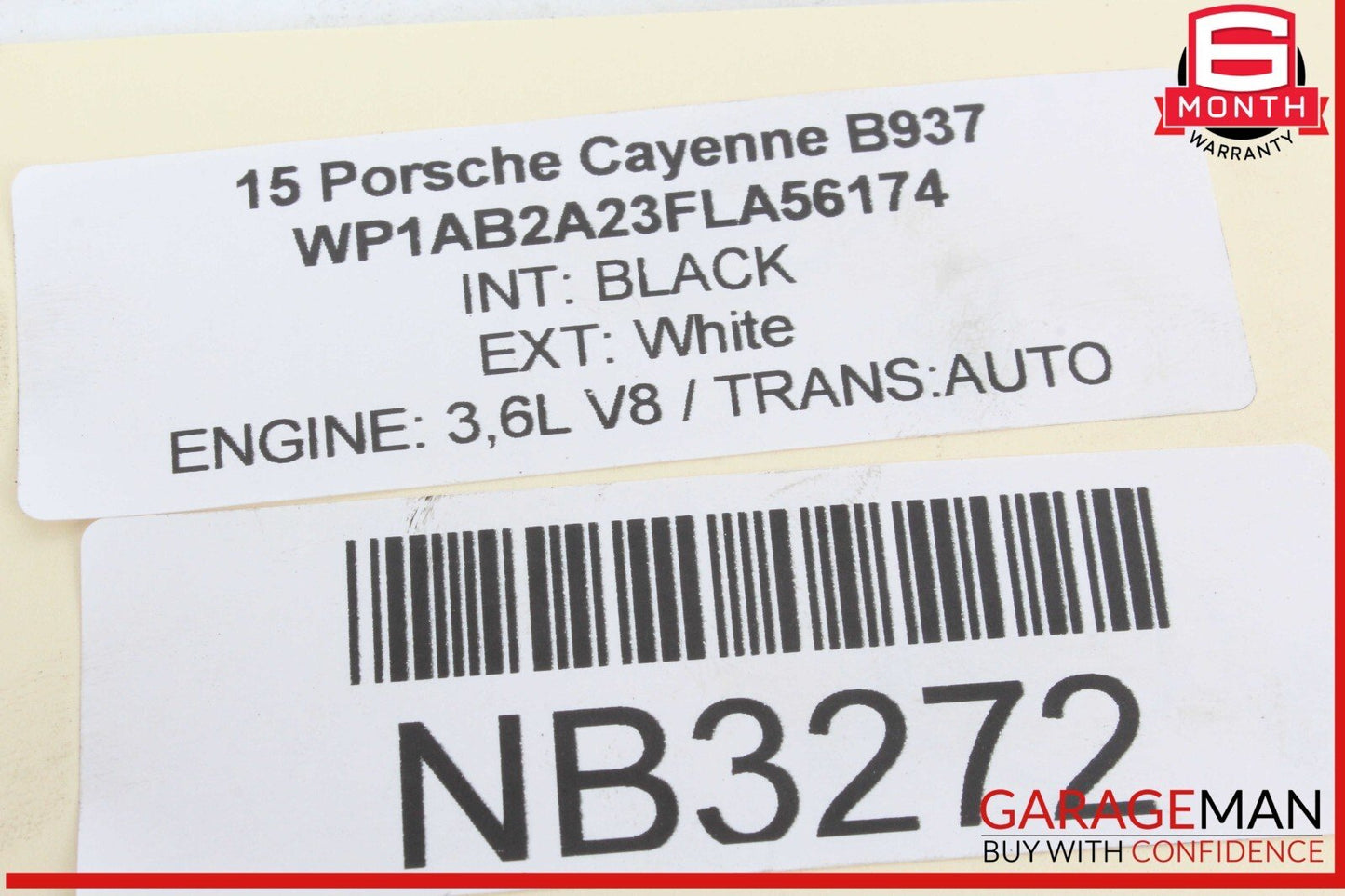 11-18 Porsche Cayenne 958 Rear Left or Right Axle CV Half Shaft OEM