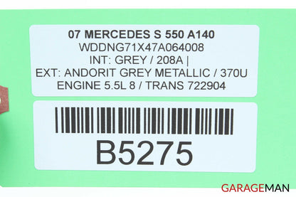 07-13 Mercedes W221 S450 S550 Front Left Driver Seat Control Unit 2218702386 Q1