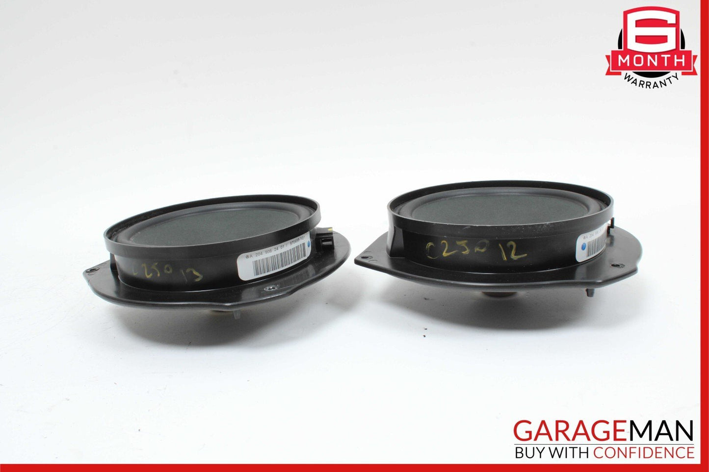 08-14 Mercedes W204 C250 Front Right & Left Door Sound Speakers Set of 2 OEM