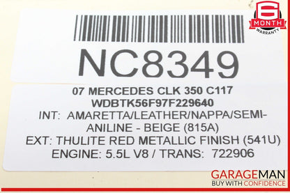 05-09 Mercedes W209 CLK350 Dash Heated Seat ESP Hazard Light Controller Switch