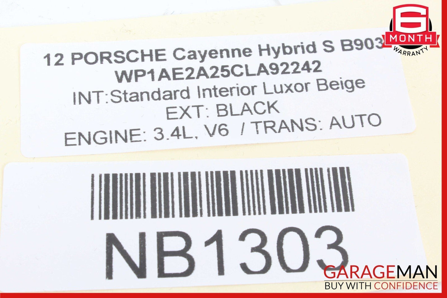 11-18 Porsche Cayenne 958 E-Hybrid Dashboard Glove Box Compartment Beige OEM