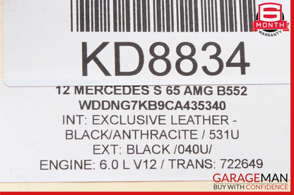 07-12 Mercedes W221 S65 AMG S550 S600 CL550 Windshield Night Vision Camera OEM