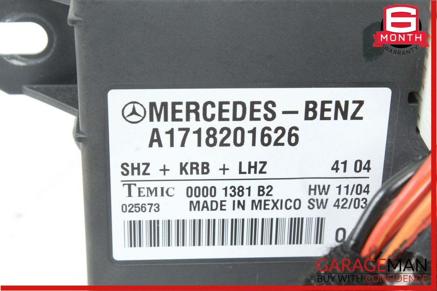 05-11 Mercedes R171 SLK280 SLK350 Heating Heated Seat Seats Controller Module