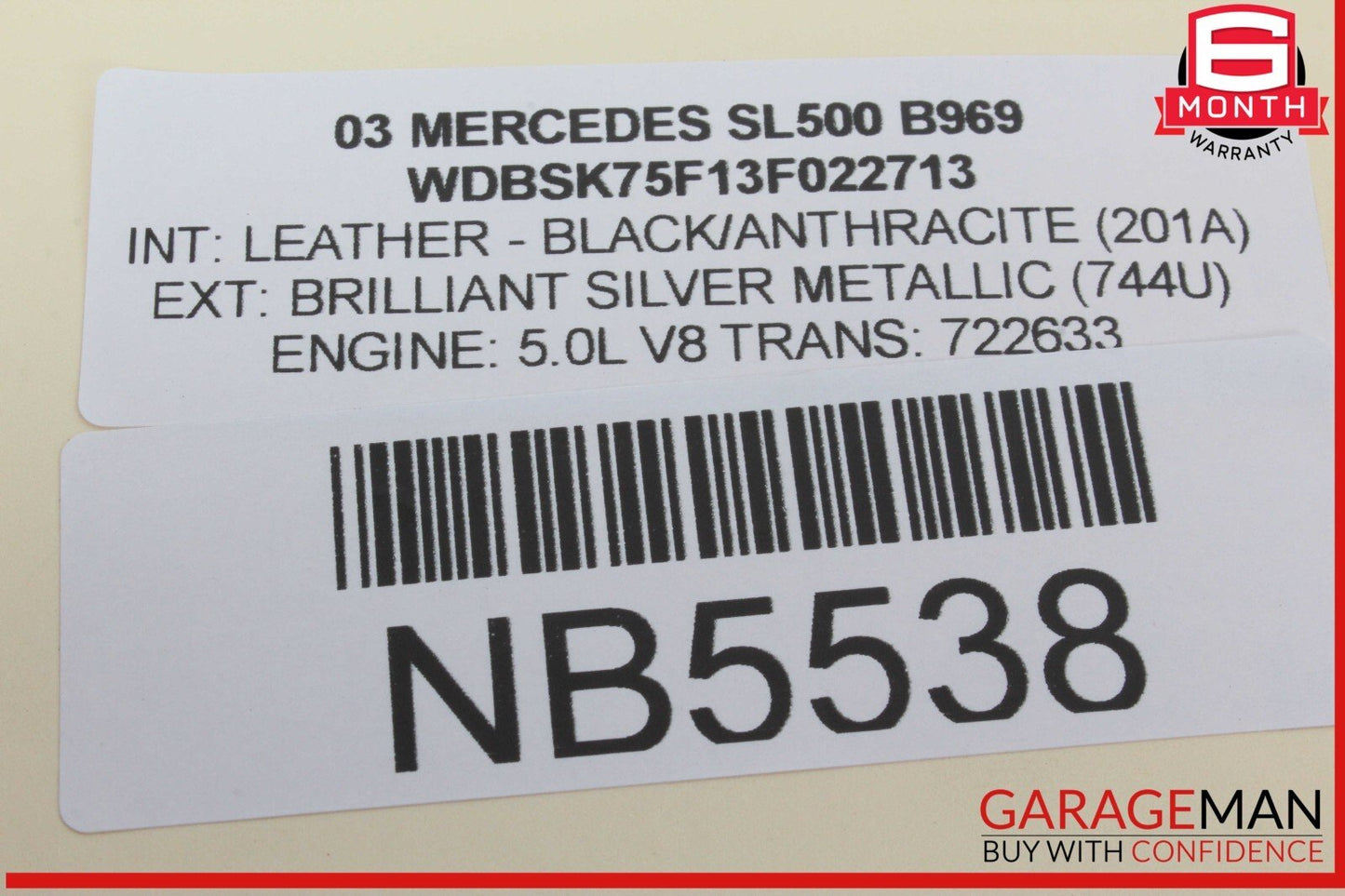 03-06 Mercedes R230 SL500 SL55 AMG Door Keyless Go Entry Antenna Module OEM