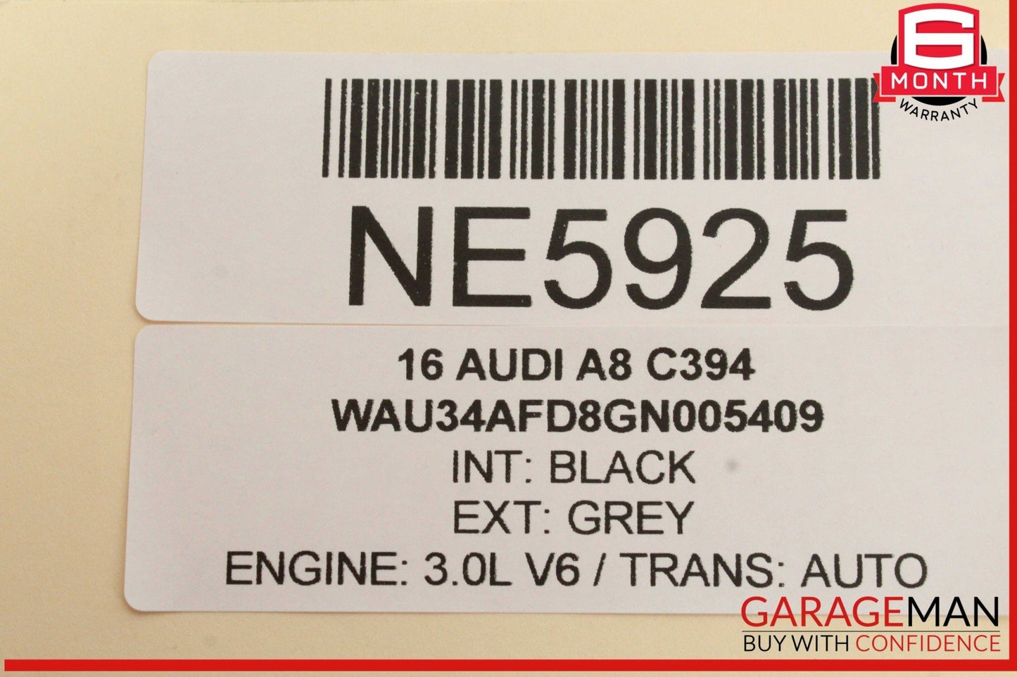 11-18 Audi A8 S8 Air Ride Suspension Pressure Tank Reservoir 4H0616203D OEM