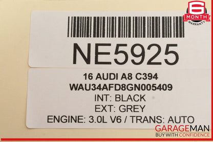 11-18 Audi A8 S8 Air Ride Suspension Pressure Tank Reservoir 4H0616203D OEM