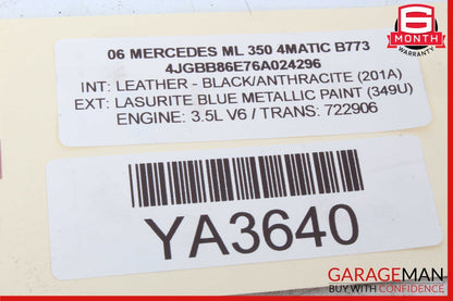 06-13 Mercedes ML350 ML550 GL450 Front Right Door Window Regulator Motor Unit