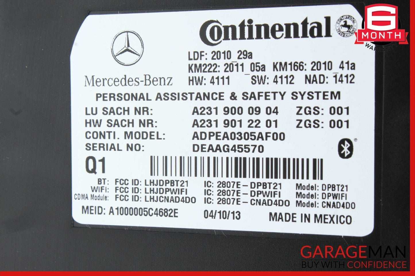 12-20 Mercedes GLK350 C250 E550 SL400 Communication Control Module Unit OEM