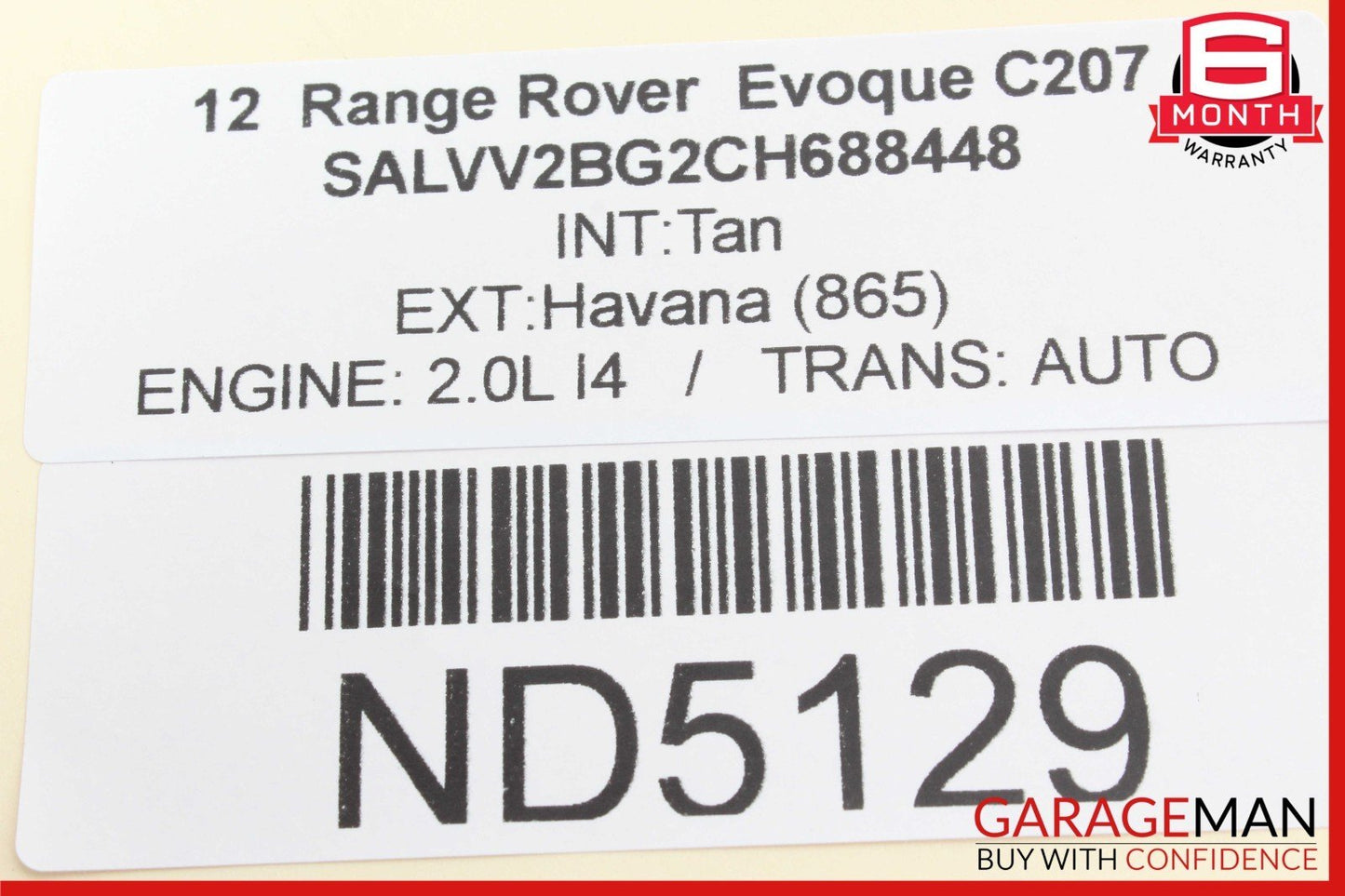 12-13 Range Rover Evoque Front Left Driver Side Door Control Module Unit OEM