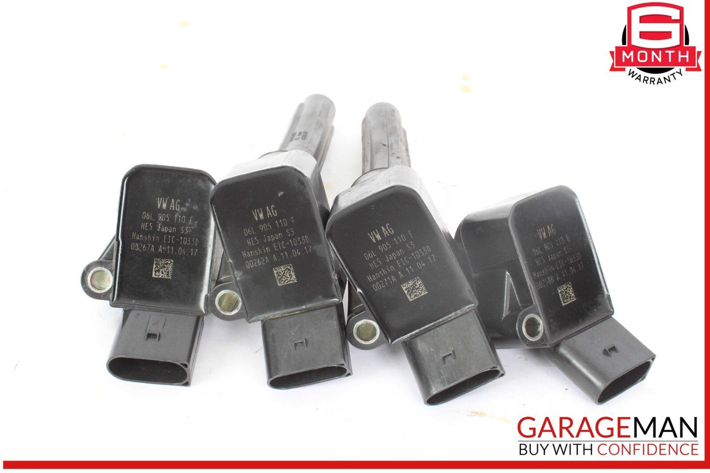 17-19 Audi A4 A3 Engine Ignition Coil Plug Set 4 Pc OEM