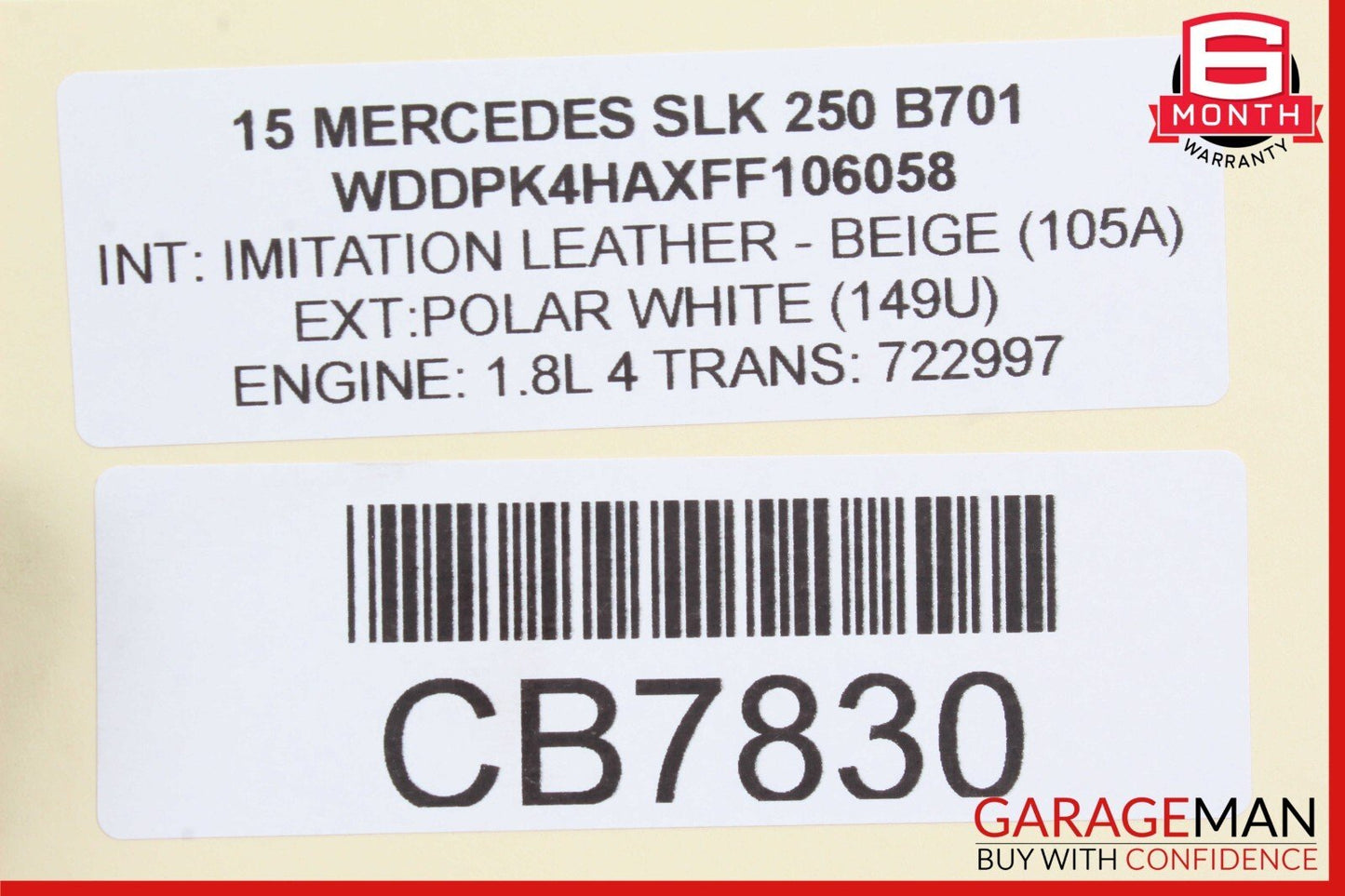 12-20 Mercedes R172 SLK250 SLK350 Steering Column Switches 1729005304 OEM