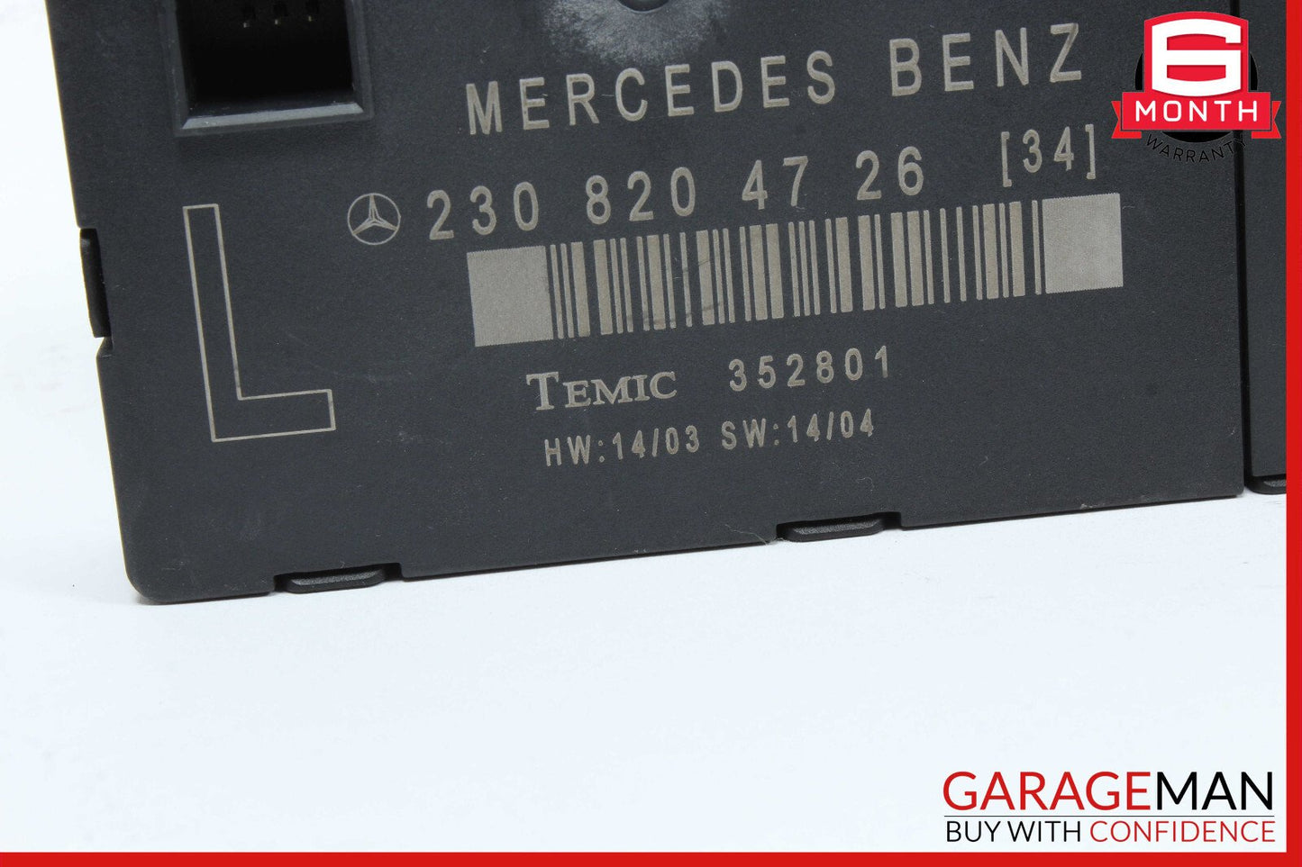 03-12 Mercedes R230 SL500 SL55 AMG Door Control Module Left Side 2308204726 OEM