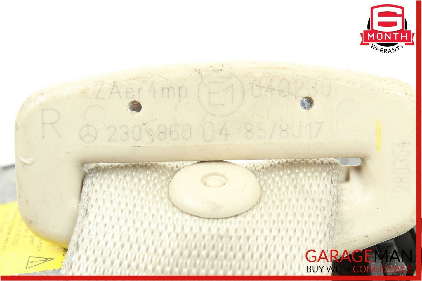 03-06 Mercedes R230 SL500 Front Right Side Seat Belt Seatbelt Retractor Beige