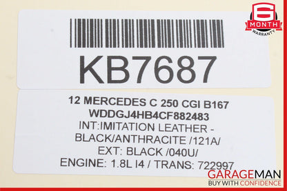 12-14 Mercedes W204 C250 C63 AMG Front Left Side Mirror Rear View Door Black