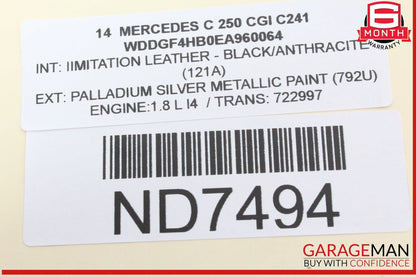 08-15 Mercedes W204 C250 CGI Rear Trunk Rear Back Up View Camera 2048206097 OEM