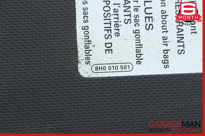 12-15 Audi A7 Front Right Passenger Side Sunvisor Sun Visor Shade Cover Black