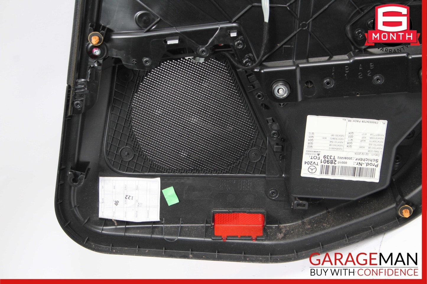 10-15 Mercedes X204 GLK350 GLK250 Rear Left Driver Interior Door Panel Black OEM