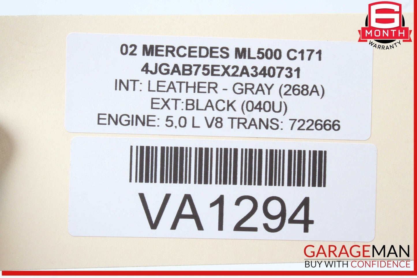 98-05 Mercedes W163 ML500 Front Right Dashboard Dash A/C AC Air Vent Trim Panel