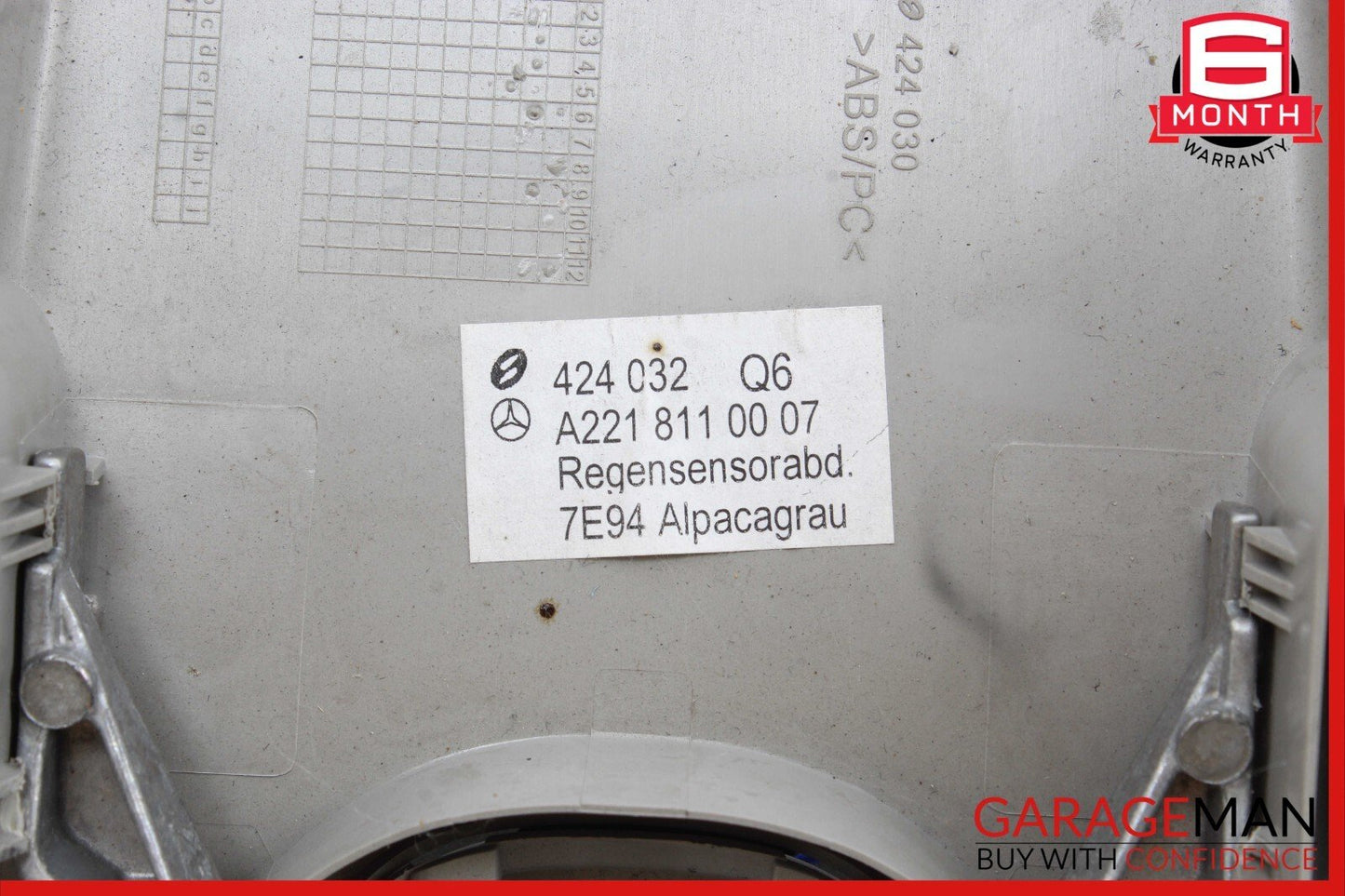 07-09 Mercedes W221 S550 Interior Top Upper Rear View Inside Dim Mirror Gray OEM