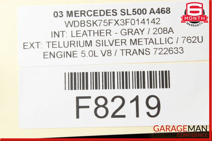 03-06 Mercedes R230 SL500 SL55 AMG Right Keyless Go Entry Door Antenna Module