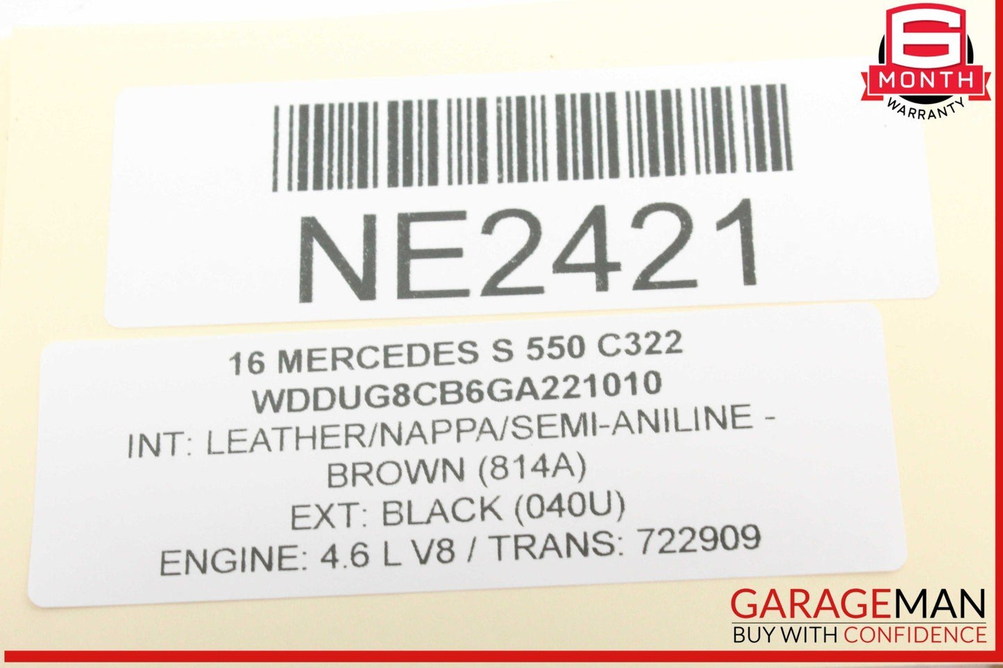 14-17 Mercedes W222 S550 Maybach S600 Door Locking Vacuum Pump 2228050019 OEM
