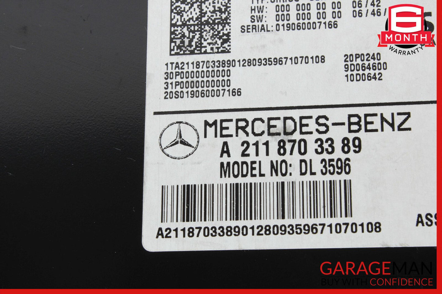 03-09 Mercedes W211 E350 GL450 Sirius Satellite Radio Receiver 2118703389 OEM