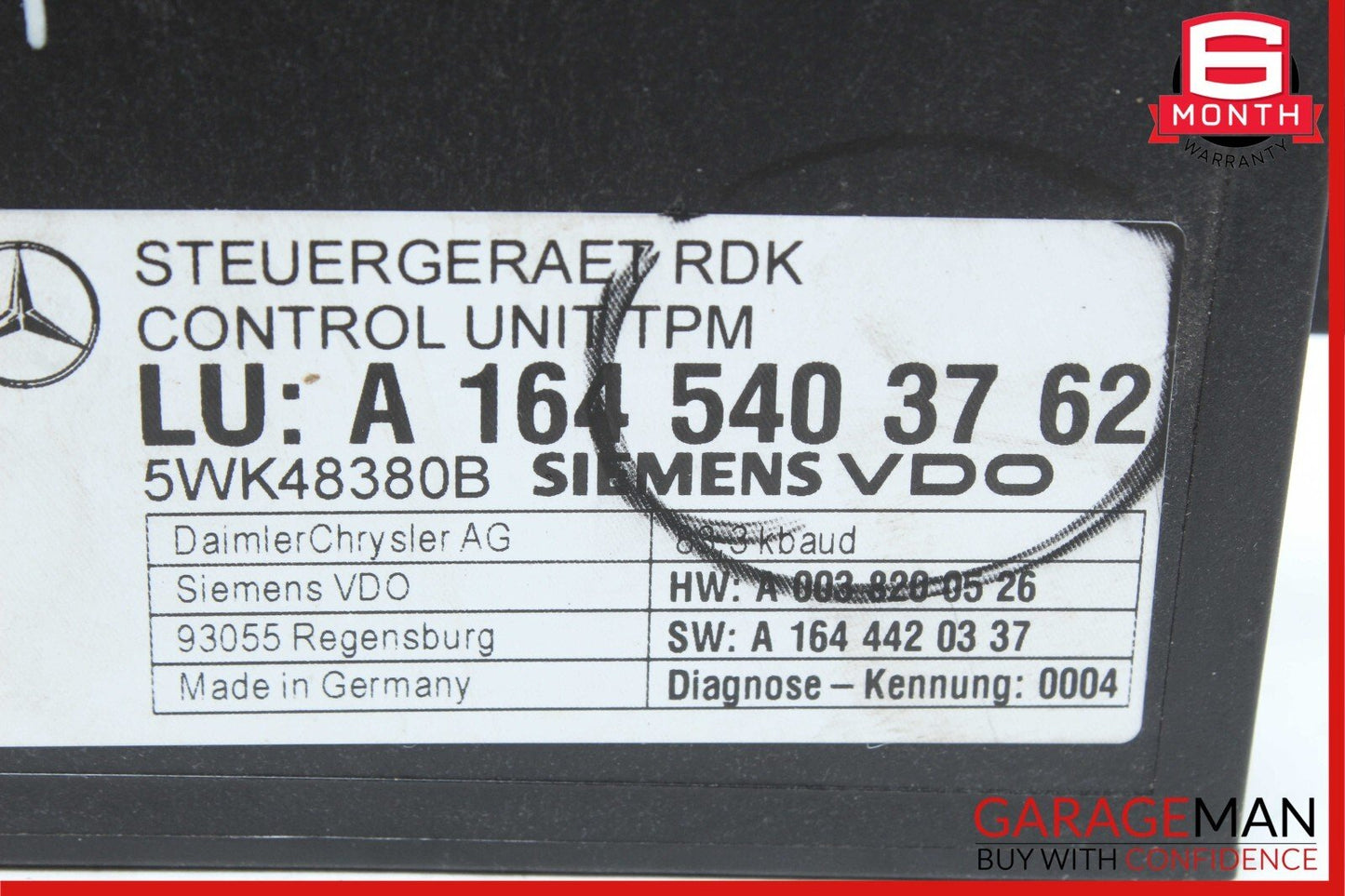 06-13 Mercedes W164 ML350 CLS350 TPMS Tire Pressure Control Module Unit OEM
