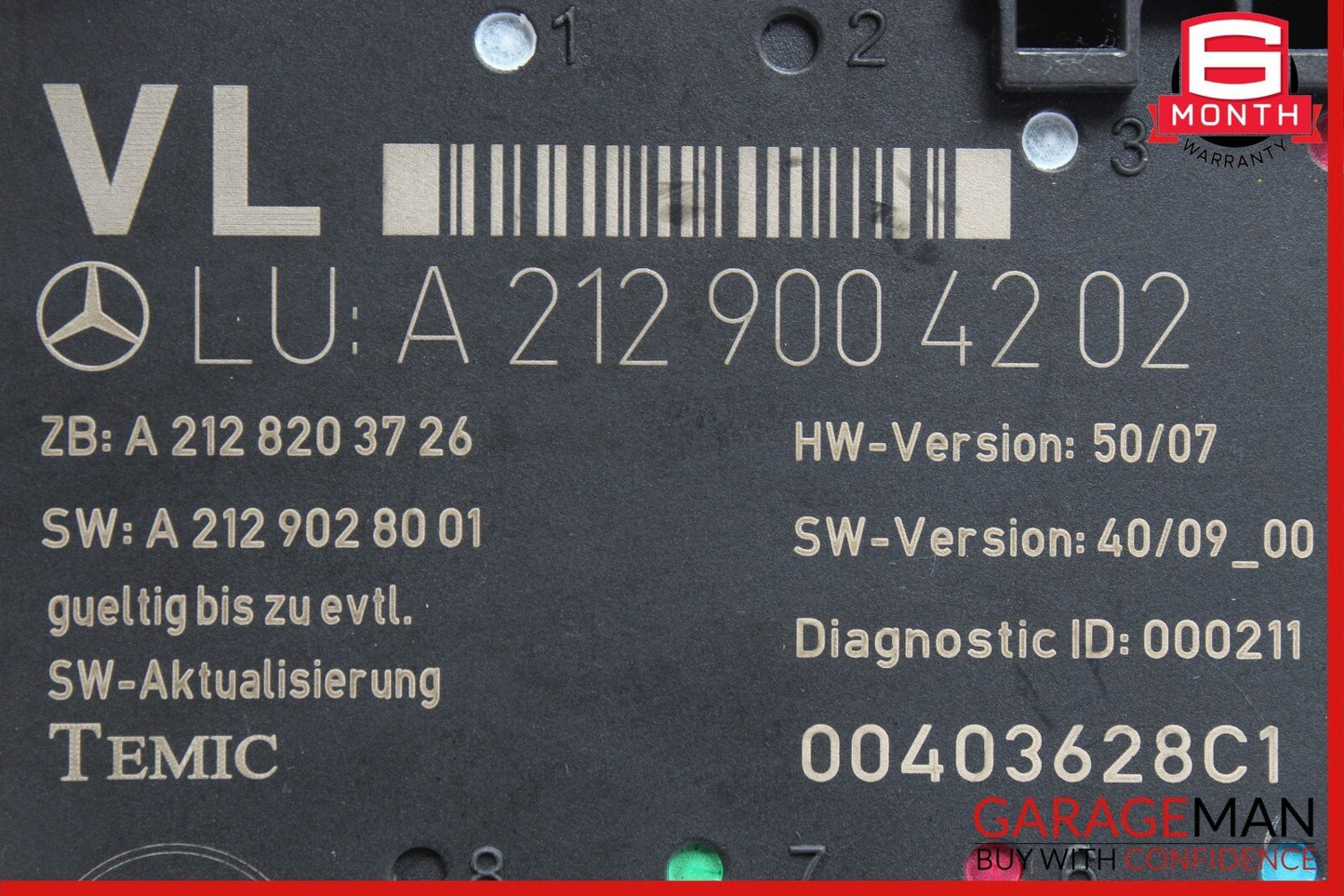 08-18 Mercedes W204 C250 SLK350 E400 Front Left Side Door Control Module OEM