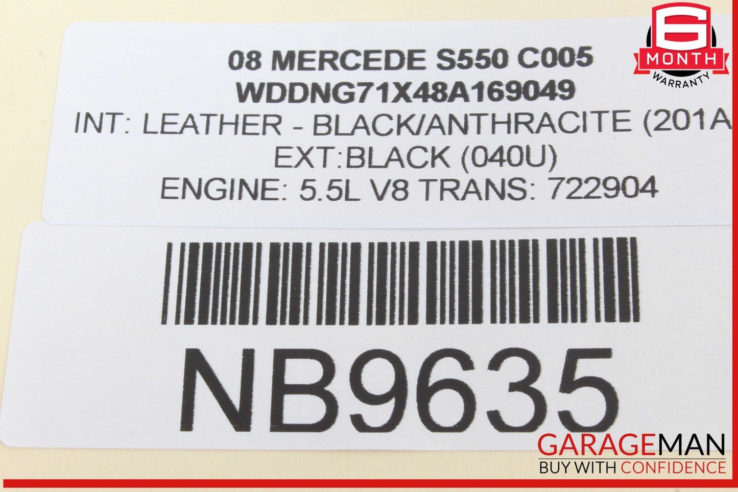 07-13 Mercedes W221 S550 Rear Center Console AC A/C Air Vent Trim 2216801639 OEM