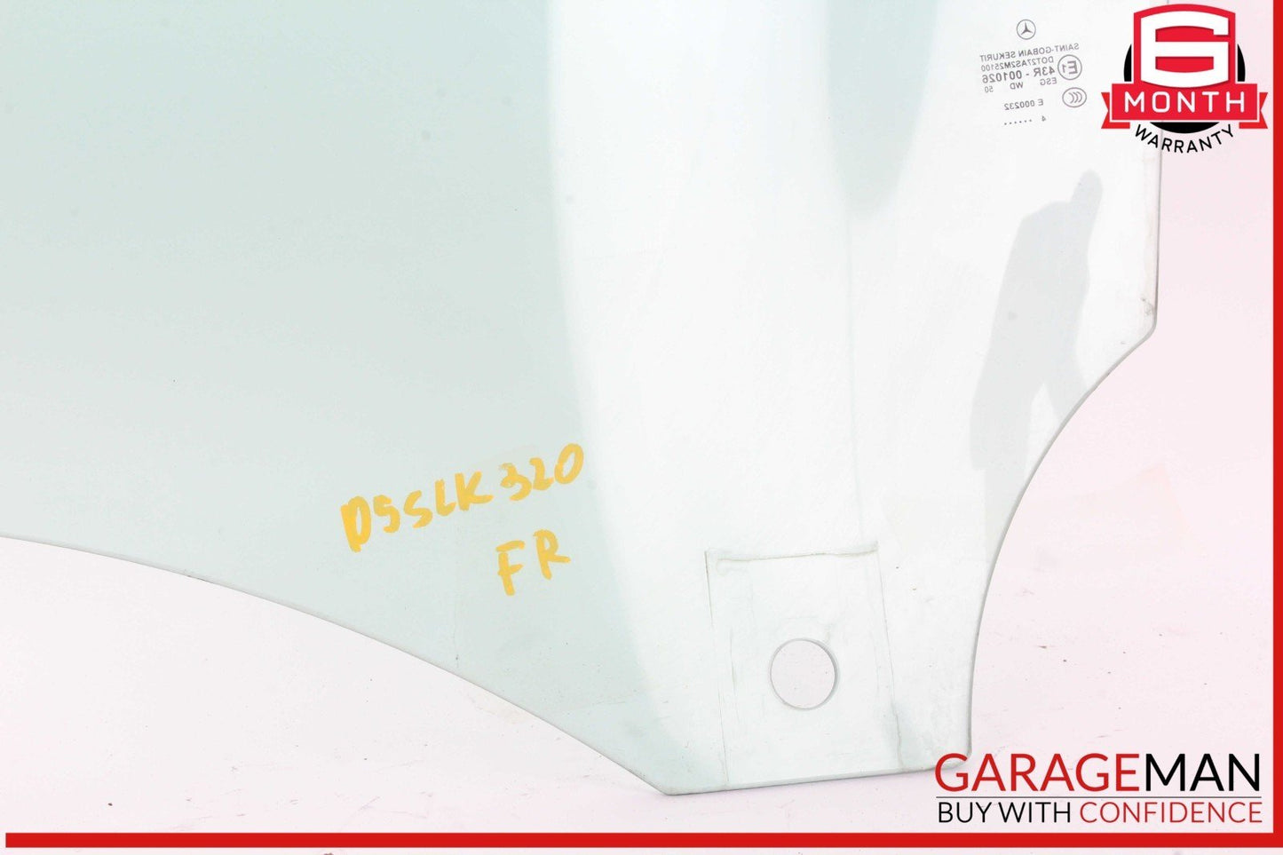 03-09 Mercedes W209 CLK350 CLK500 Front Right Side Door Window Auto Glass OEM