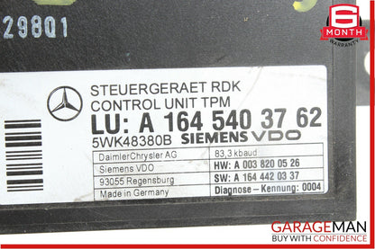 06-12 Mercedes W211 E350 CL63 AMG TPMS Tire Pressure Control 1645403762 OEM