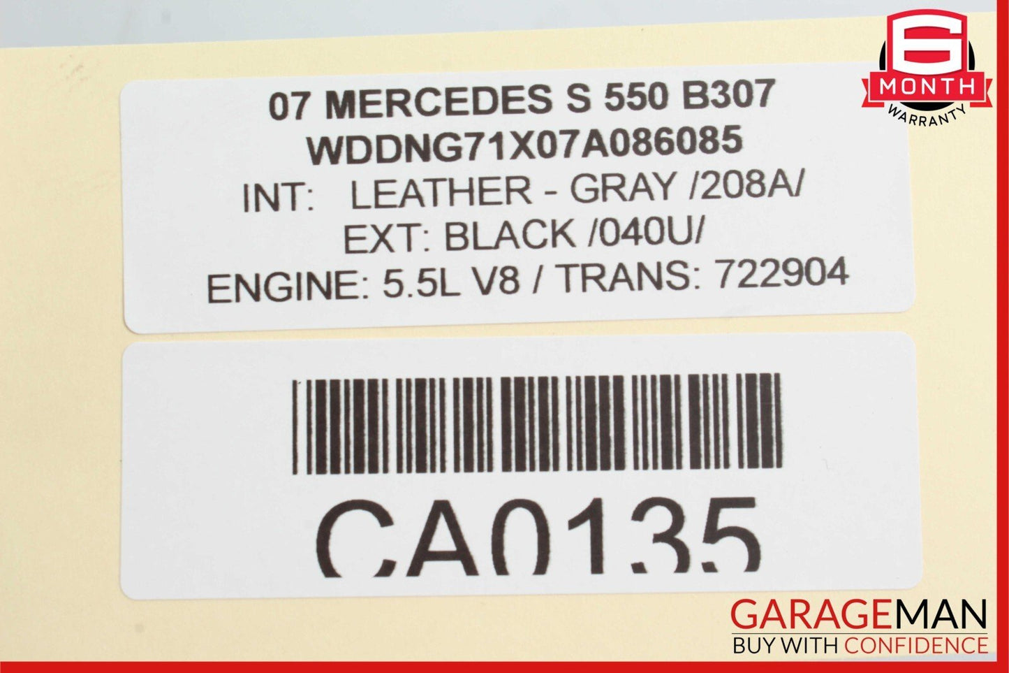 07-13 Mercedes W221 S550 Front Right Passenger Sun Visor Shade Sunvisor Gray OEM