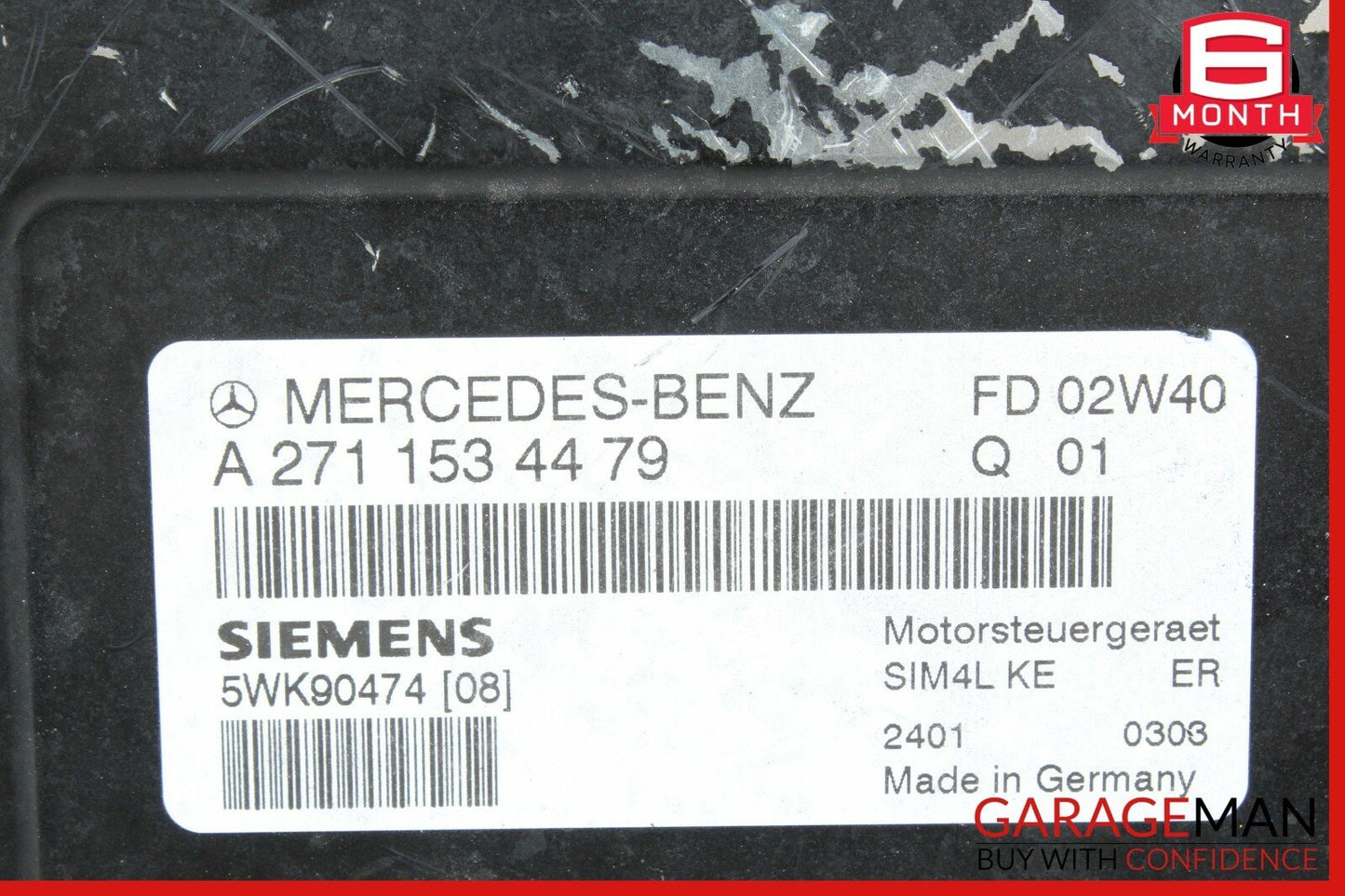 03-05 Mercedes W203 C230 ECU Engine Control Unit 2710109702 Flashed OEM