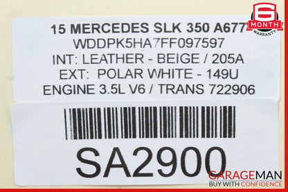 13-15 Mercedes R172 SLK350 GLK350 C300 ABS Anti Lock Pump Brake Module OEM