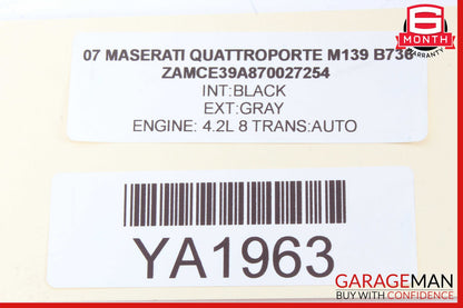 05-08 Maserati Quattroporte M139 Front Left Side Mirror Door Rear View OEM