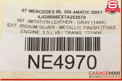 06-15 Mercedes W164 ML350 4MATIC E350 G550 Mass Air Flow Sensor 2730940948 OEM