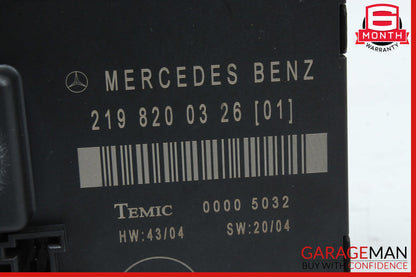 06-11 Mercedes W219 CLS550 CLS500 Rear Right Door Control Module 2198200326 OEM