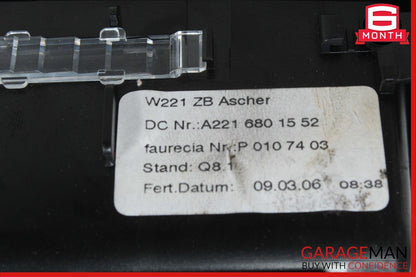 07-09 Mercedes W221 S550 Ash Tray Ashtray Lighter Trim 2216801552 Black OEM