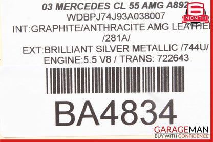 00-06 Mercedes W215 CL500 CL55 AMG Center Console Gear Shift Shifter Trim Bezel