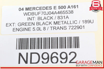 03-12 Mercedes R230 SL500 Convertible Right Roof Main Top Drive Lift Cylinder