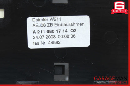 07-09 Mercedes W211 E320 E350 Hazard Switch Control Panel Wood OEM